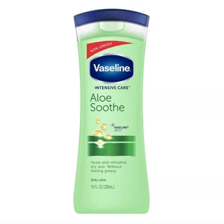 لوسیون بدن وازلین با عصاره آلوئه ورا و طالبی وازلین مدل Aloe soothe - حجم ۴۰۰ میلی لیتر