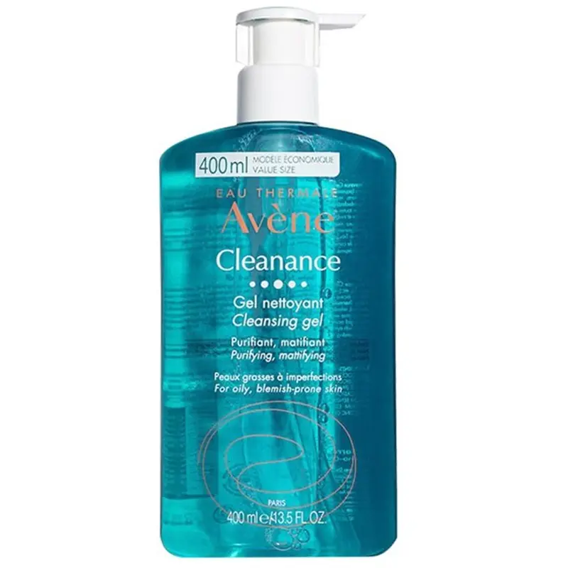 ژل شستشوی صورت کلینانس اون Avene مناسب پوست چرب و مستعد آکنه - حجم 400 میلی لیتر