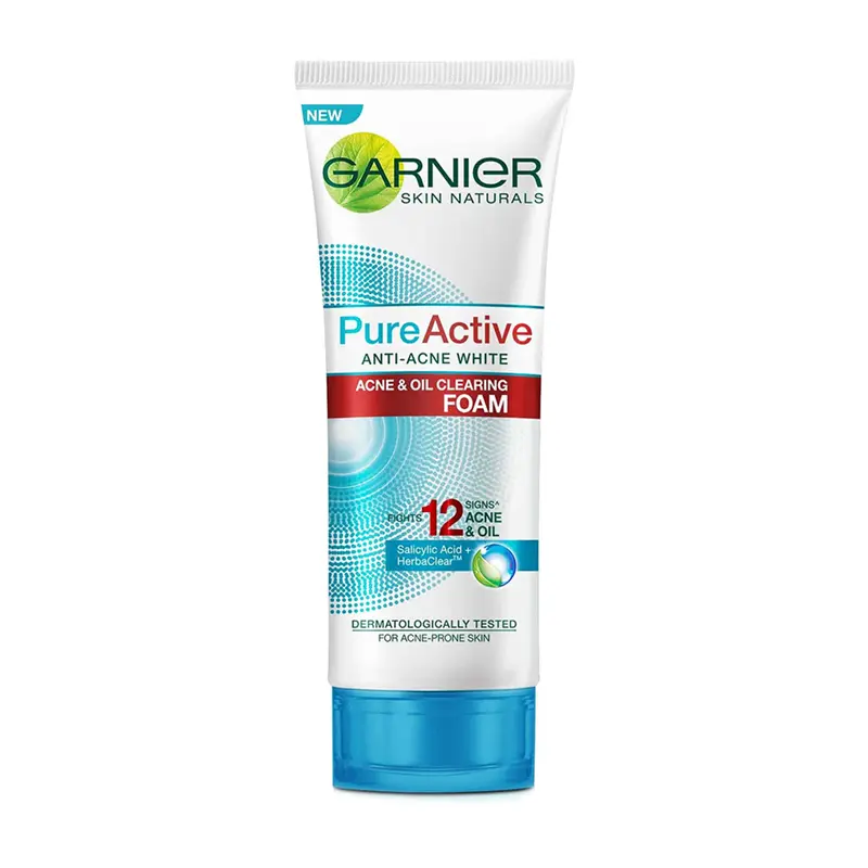 فوم شستشو صورت ضد جوش گارنیه مدل Pure Active - حجم 100 میلی لیتر