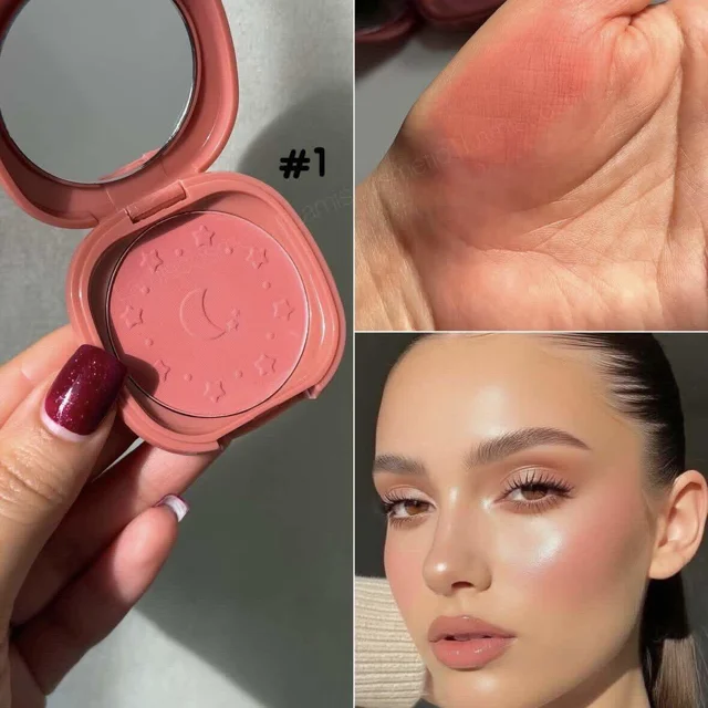 رژگونه تک رنگ آینه دار