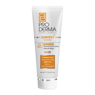 ضد آفتاب و مرطوب کننده پرودرما بژ طبیعی SPF60