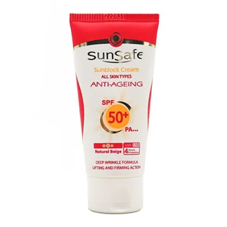 کرم ضد آفتاب و ضد چروک رنگی سان سیف SPF50 - حجم 50 میلی لیتر