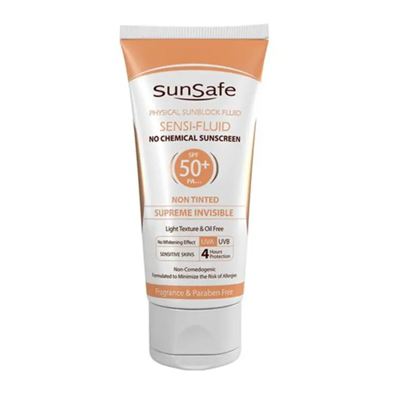 کرم ضد آفتاب سان سیف مدل سنسی فلوئید +SPF 50 - حجم 50 میلی لیتر