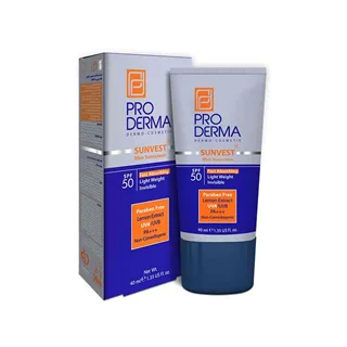 ضد آفتاب SPF50 آقایان پرودرما فاقد چربی بدون رنگ