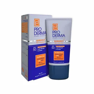 ضد آفتاب SPF50 آقایان پرودرما فاقد چربی بدون رنگ