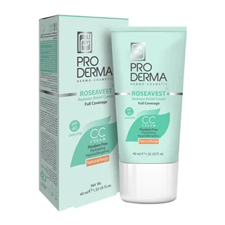 کرم پوشاننده پرودرما مناسب پوست معمولی و حساس با spf40  (سی سی کرم) بژ طبیعی