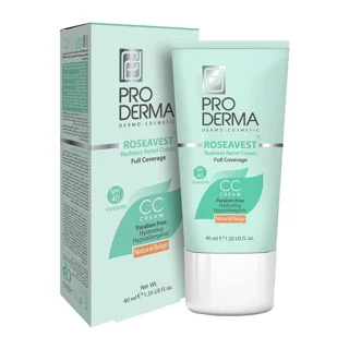 کرم پوشاننده پرودرما مناسب پوست معمولی و حساس با spf40 (سی سی کرم) بژ طبیعی