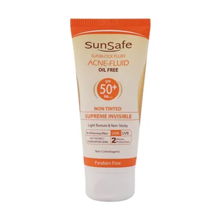 فلوئید ضد آفتاب فاقد چربی و رنگ سان سیف spf50 - حجم ۵۰ میلی لیتر