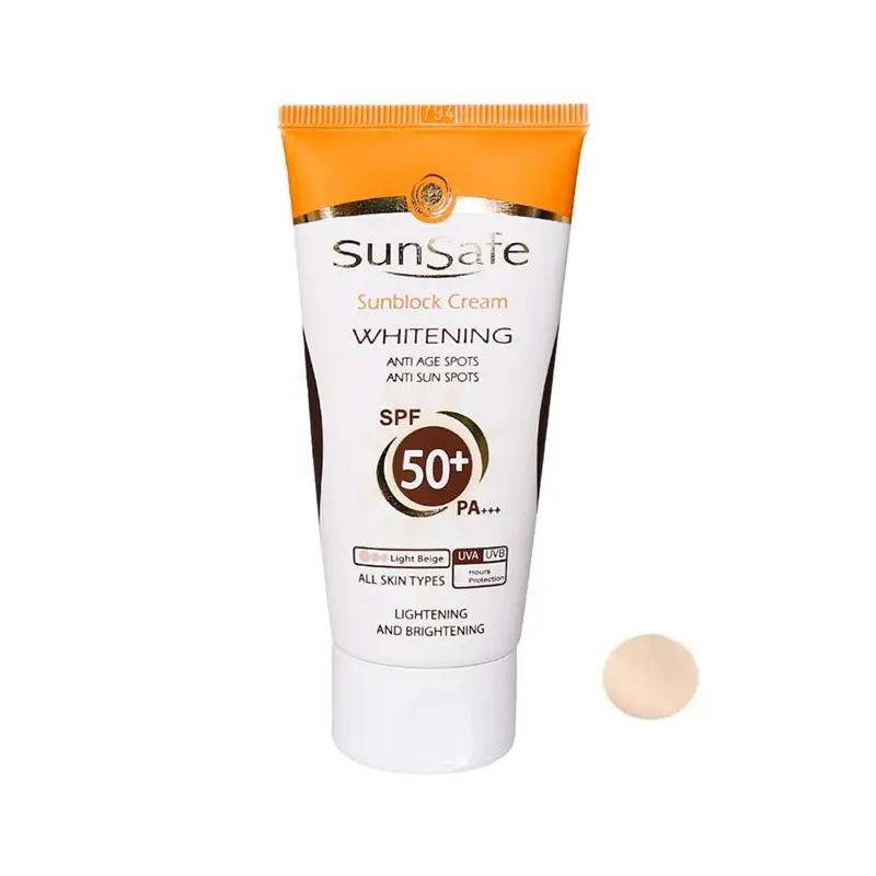 کرم ضد آفتاب روشن کننده سان سیف spf 50 رنگ بژ روشن - حجم 50 میلی لیتر